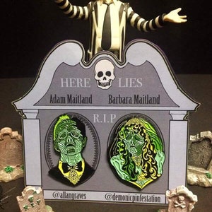 Ghostly Newlyweds BEETLEJUICE PIN SET