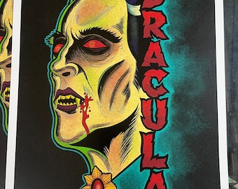 Dracula inspired A3 print