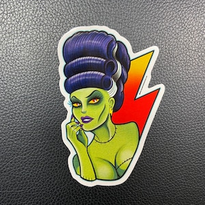 Mariée de Frankenstein autocollant inspiré