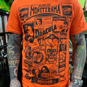 Monsterama Tee black on orange (Halloween edition)