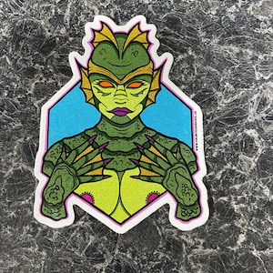 Girl from the black lagoon sticker