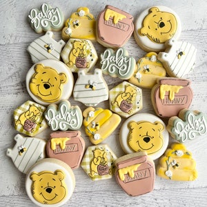 Mini Winnie the Pooh Baby Shower Cookies
