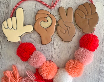 Sign Language LOVE cookies