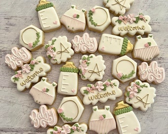 Floral Baby Shower Cookies