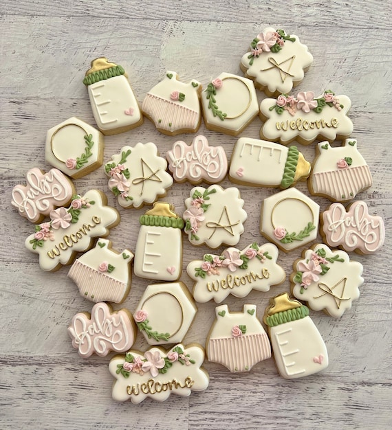 Floral Baby Shower Cookies