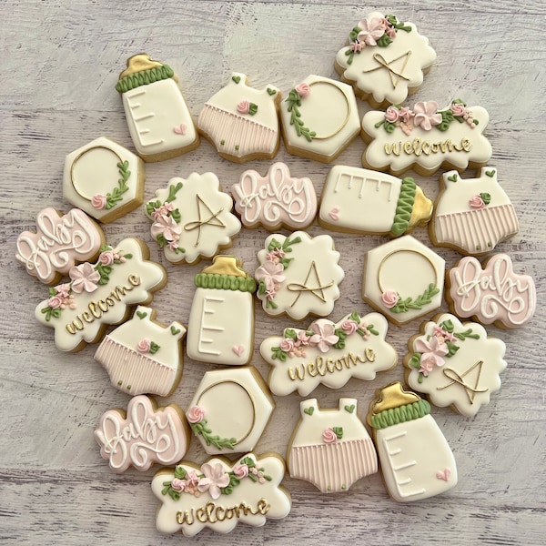Floral Baby Shower Cookies