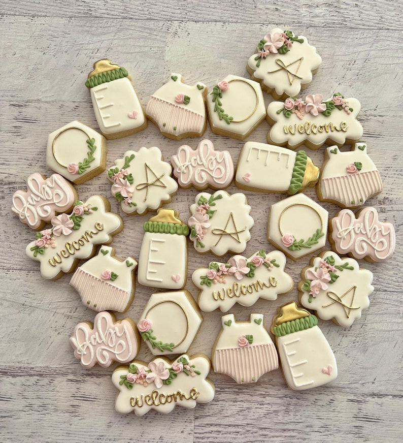 Floral Baby Shower Cookies Etsy