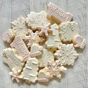 Winter Onederland birthday cookies