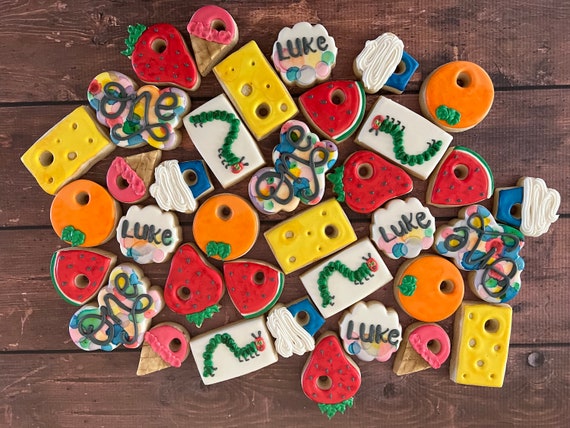 Hungry Caterpillar Birthday Cookies