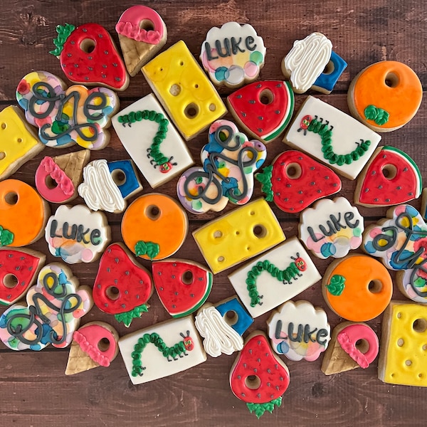 Hungry Caterpillar Birthday Cookies