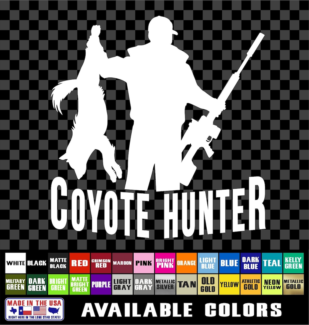 Coyote Cat Animal Paw Prints Hunting Vinyl Decals Car Truck Window - Etsy