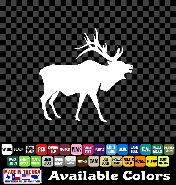 Elk Head Decal With Big Antlers – Peel & Stick Vinyl Die-Cut For Hunting, Trucks, Windows 4 thumbnail image