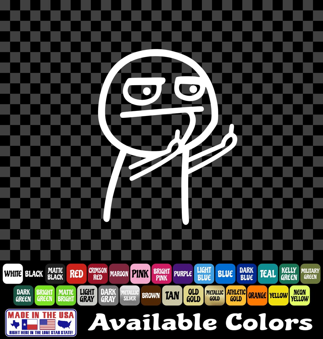 Middle Finger Man Sticker Middle Finger Guy Sticker Vinyl Decal - Etsy