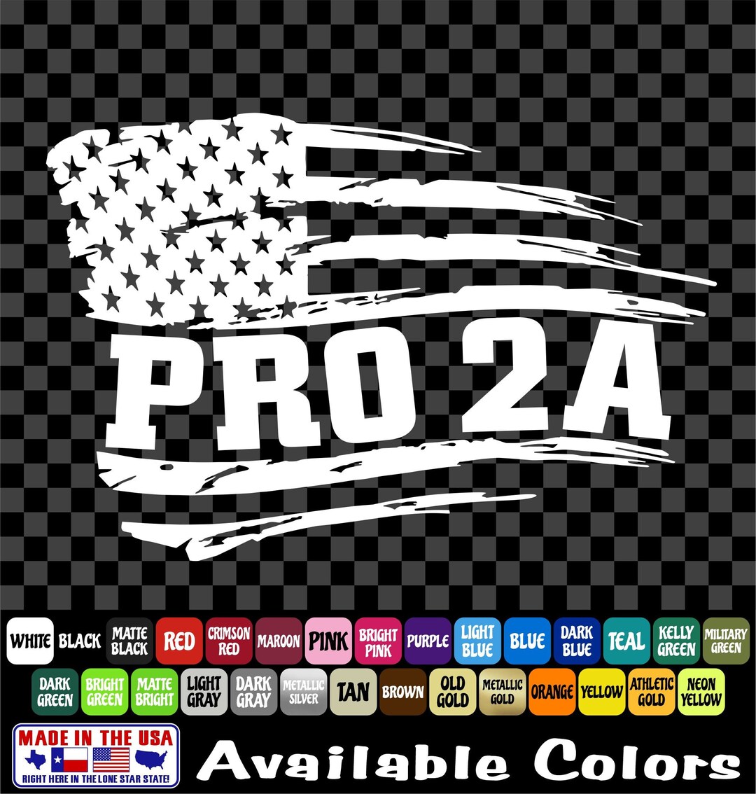 Pro 2a Rally Pro 2A Flag Sticker Maga American America Flag Vinyl Decal Patriot - Etsy