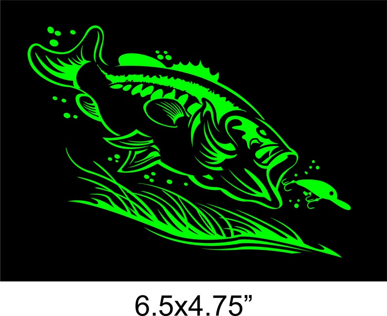 LARGEMOUTH BASS Sticker Crank Bait Lure Deep Fishing Decal Etsy