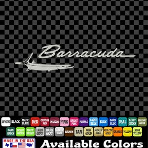 PLYMOUTH BARRACUDA CUDA Muscle Car Sticker Vinyl Decal 2.25x10
