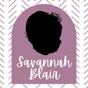 Custom Silhouette Picture | Geometric with Arch Frame | Digital File 8x10 & 5x7