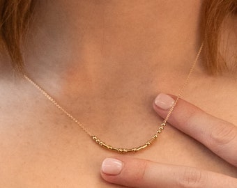 Personalized Morse Code Necklace, 14k Gold Filled, Custom Name Gift