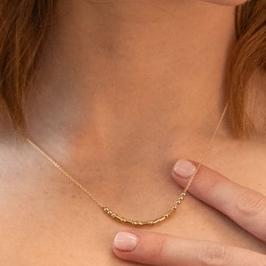 Custom Morse Code Gold Chain Necklace. Spell Mama, Nana, Gigi or Any Name or Word for a Great Mother or Friendship Gift. All Gold!