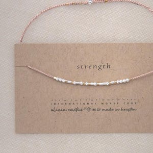 Personalized Sterling Silver Morse Code Bracelet: Hidden Message Gift. On Cord, Gold-Filled Spacers.