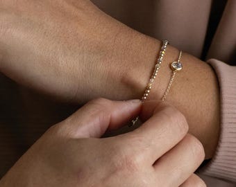 Swarovski Crystal Morse Code Bracelet on Silk Cord, Graduation or Mothers Day Gift