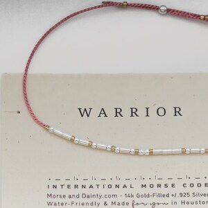 Warrior Morse Code Bracelet - Friend Support Gift - you are a warrior