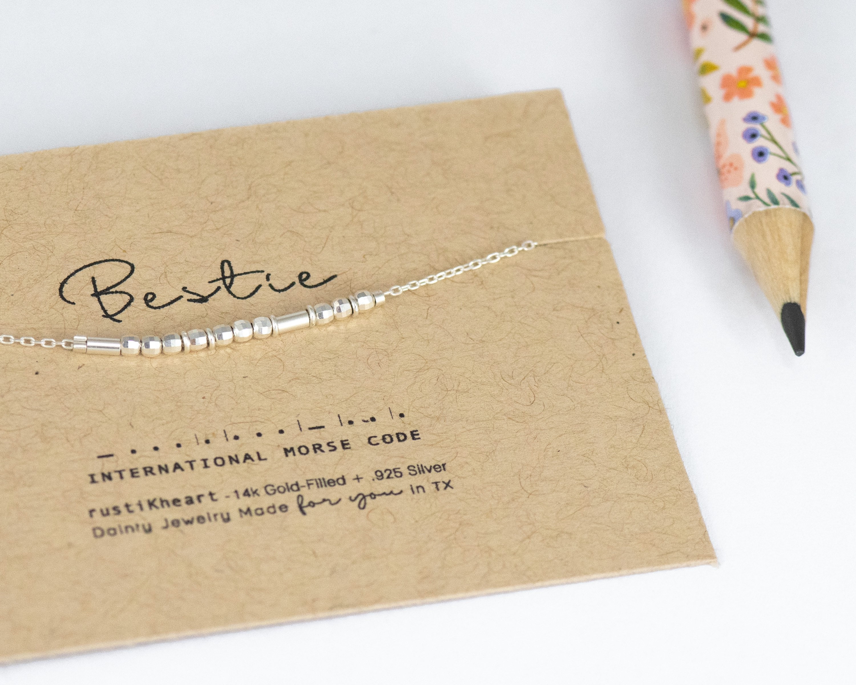Bestie morse code bracelet best sale