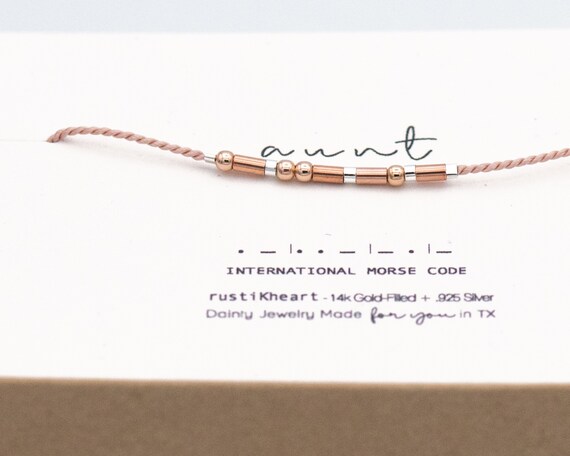 Auntie morse code bracelet sale