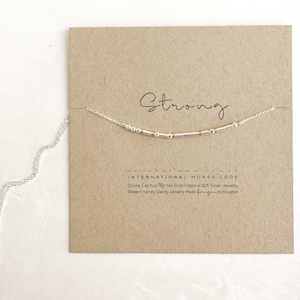 Custom Sterling Silver Morse Code Necklace, Hidden Message, Loved or Personalized Birthday Gift image 4