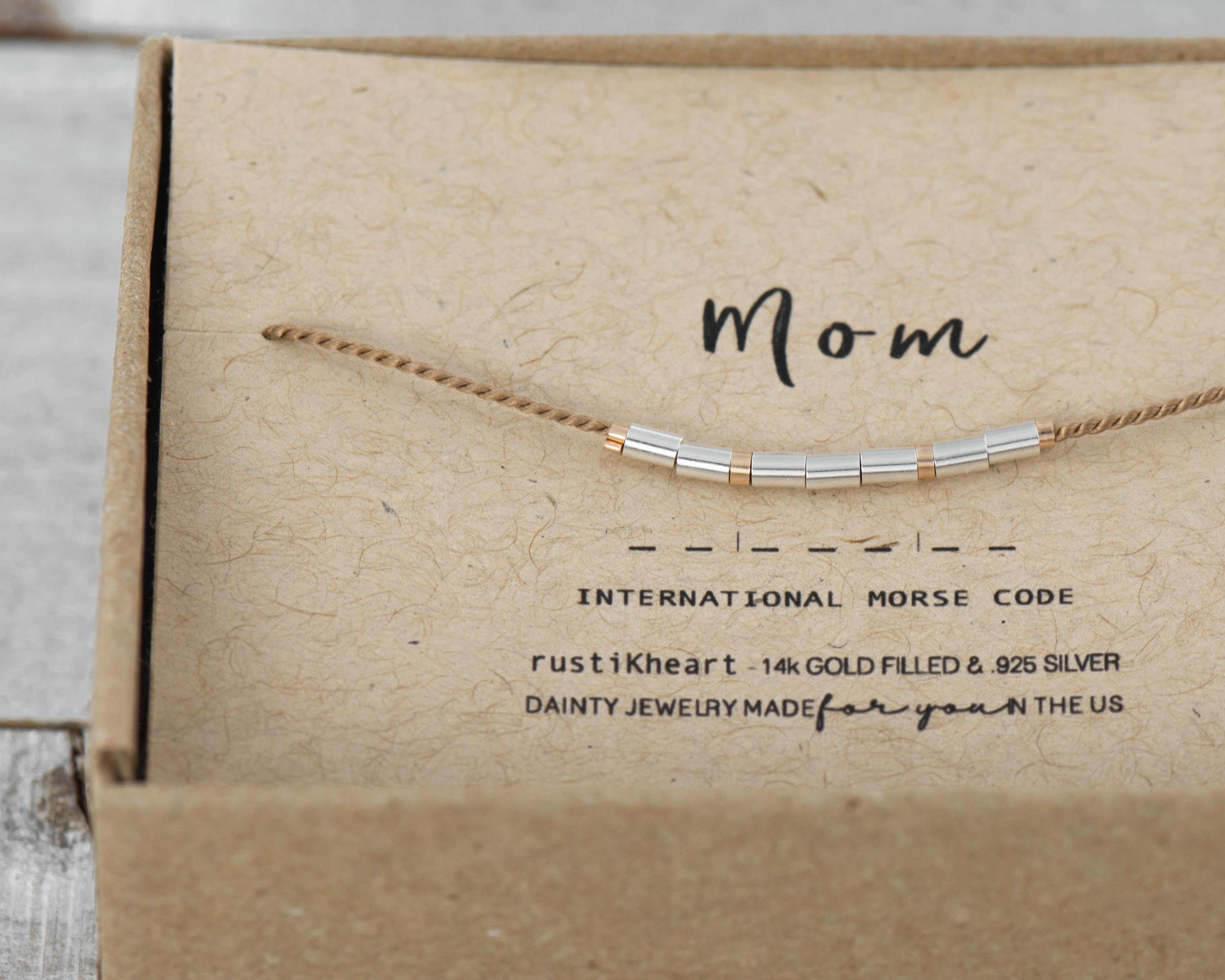 Mom Morse Code Bracelet Mother's Day Gift Adjustable - Etsy Canada