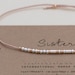 Sister Morse Code Bracelet • Sister Gift Bracelet Best Friends • Dainty Silver Beads • Water-Friendly • Adjustable • 20Colors • Word Options