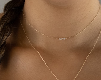 14k Gold Filled Tiny Pearl Necklace, Confirmation Gift, Mother's Day Graduation, Teacher