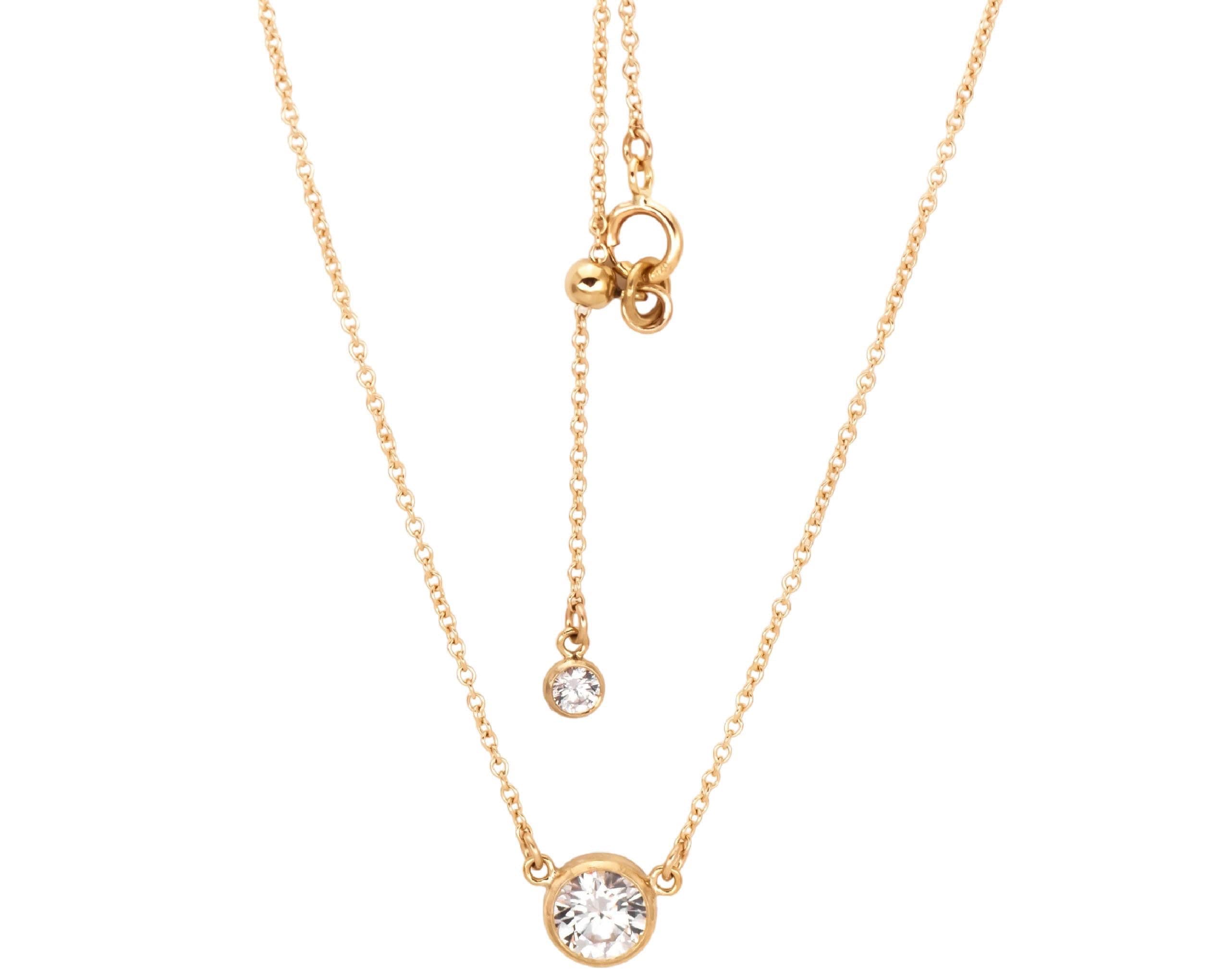 Nasreen Necklace Diamond Cut CZ Charm 