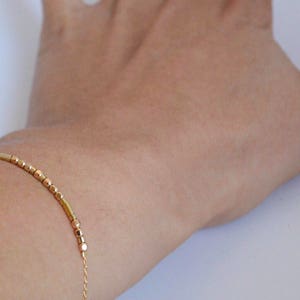 Custom Morse Code Chain Bracelet / Mothers Gift / Best Friend Gift / Friendship Gift BFF / Gold Filled Chain Bracelet / Bridesmaids