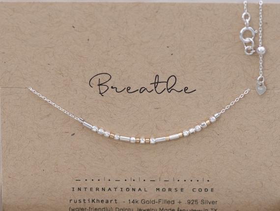 Morse Code Bar Necklace - by Perfections Jewelry