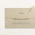 Swarovski and Gold Filled Morse Code Chain Bracelet. Tiny Cross Charm. Faith or Custom