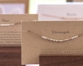 Silver Custom Morse Code Bracelet. Strength for Encouragement Gift or Any Word(s) for a Meaningful Custom Remember Bracelet Gift for Women