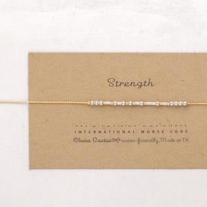 Morse Code Bracelet for Women, Let Them or Custom, Silver Beads on Gold