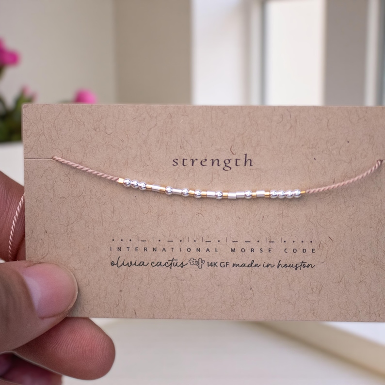 Jeremiah 29:11 Morse Code Bracelet, Christian Birthday Gift for Her, Plans to Prosper image 9