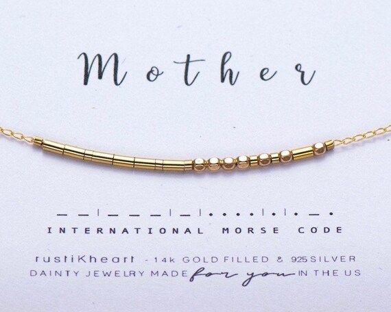 morse code mother necklace