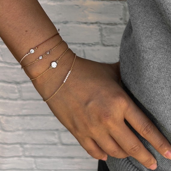 Diamond Solitaire Bracelet – Amanda Deer Jewelry