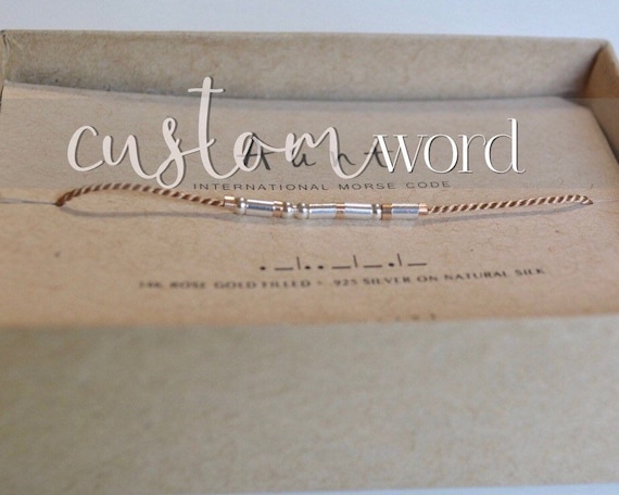 morse code bracelets etsy