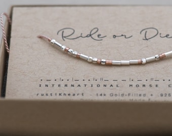 Ride or Die Gift Bracelet - Galentine’s Day Gift Bracelet My Ride or Die Soul Sister or Other