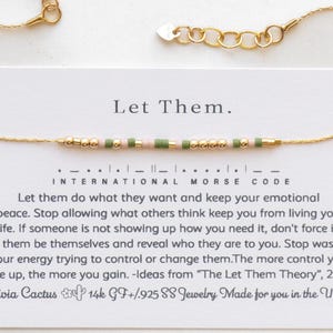 Let Them Morse Code Bracelet