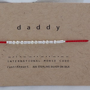 Morse Code Bracelet for Guy for Men DADDY Gift for New Daddy Gift Custom Morse Code Bracelet  Any Word Spelled Father's Day Gift for Husband