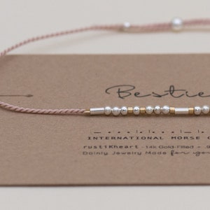 Bestie Morse Code Bracelet or Personalize With Any Custom Word in Morse ...