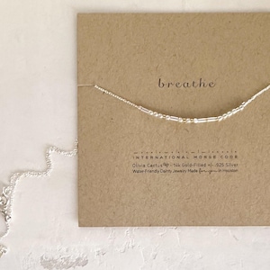 Custom Sterling Silver Morse Code Necklace, Hidden Message, Loved or Personalized Birthday Gift image 9