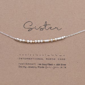Custom Sterling Silver Morse Code Necklace, Hidden Message, Loved or Personalized Birthday Gift image 8