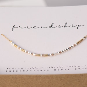 Custom Morse Code Necklace | Friendship Gift Personalized Morse Code Necklace / Best Friend Gift / Friendship Necklace