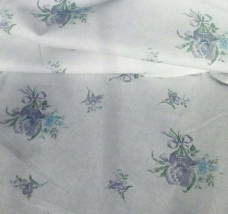 Vintage White With Floral Cushion Cover Fabric Bed Sheet Etsy